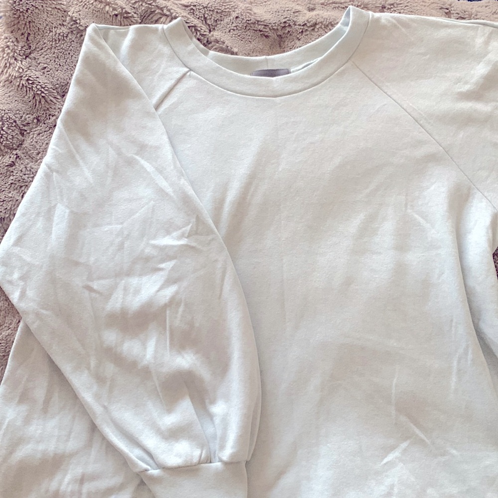 Pastel Blue Fleece-Lined Top